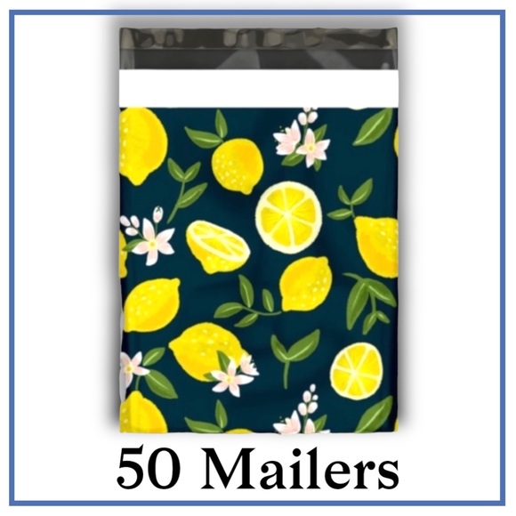 MAILERSNAMORE Other - ( Quantity 50 10x13 ) Lemon Blossoms Leaves Poly Mailers Bag Shipping Envelope